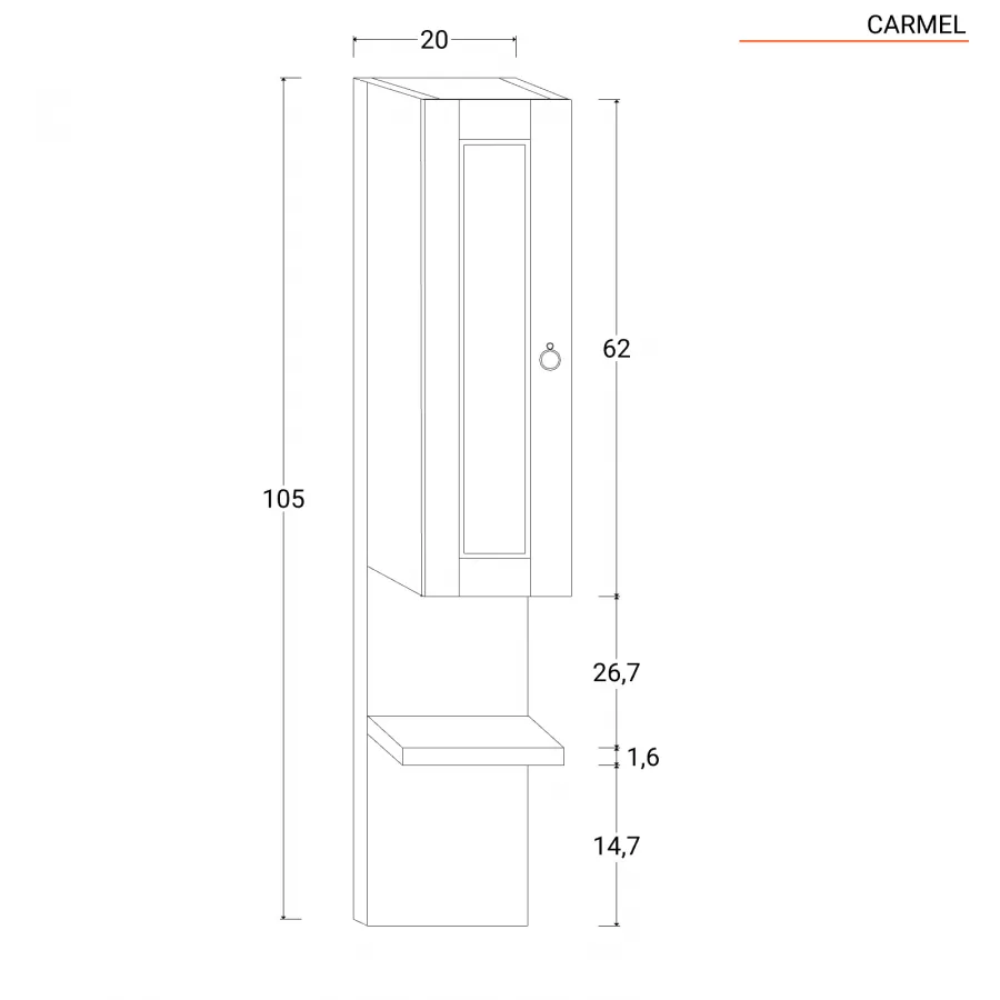 Mobile bagno a terra FIRENZE 105 cm bianco opaco