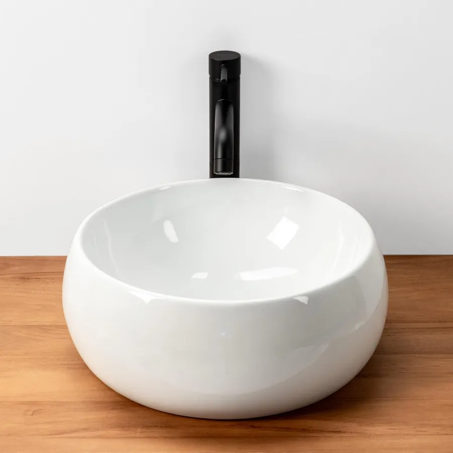 Atalaya Lavello Tondo In Ceramica Dipinto A Mano - Messico - 40,5 X 15 Cm - Colorato Per Bagno Ospiti O Cucina