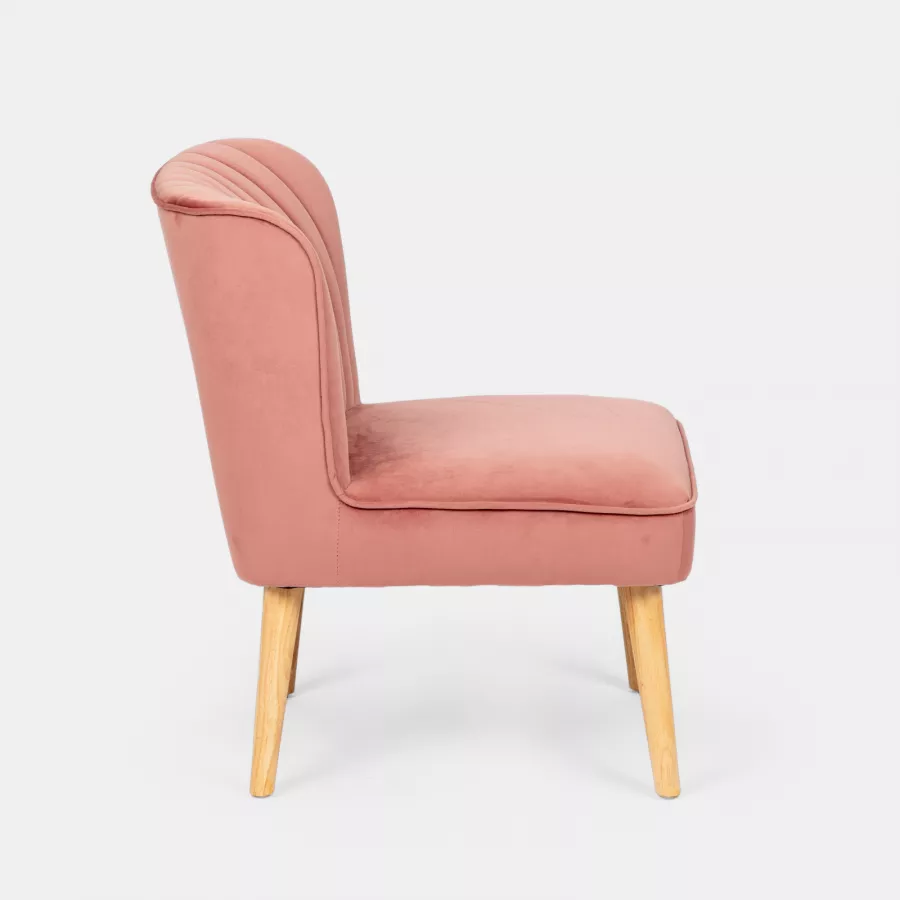 Poltrona rosa antico velluto cm 68x72h.80 nuova art.71580 consegna  gratuita