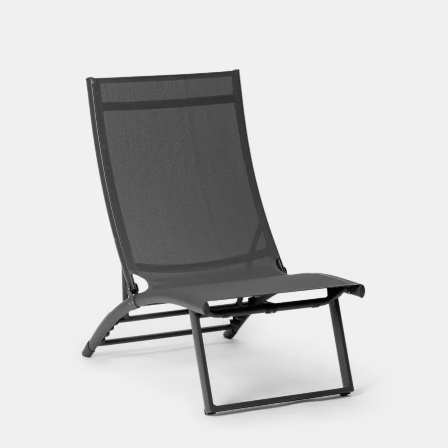 Poltrona Da Giardino Impilabile Hespéride PIAZZA - Telaio Acciaio, Seduta Texaline, Colore Lino/Argilla, Comfort E Praticità