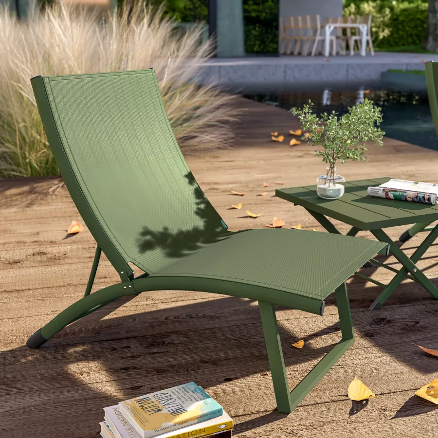 Poltrona Avana Impilabile Bianca Per Esterno - In Alluminio E Textilene, Per Giardino O Terrazzo - Foto 6