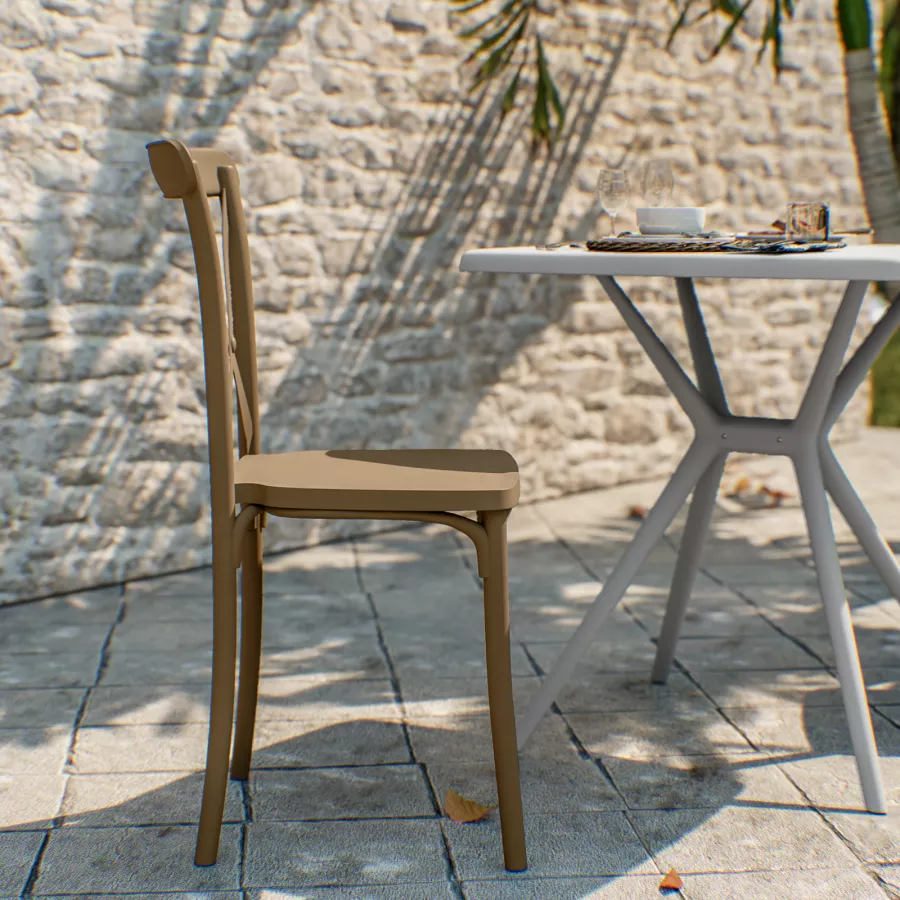 Sedia A Sdraio Pieghevole DIMAR GARDEN Per Esterni - Impermeabile, Regolabile, Colore Moka - 3