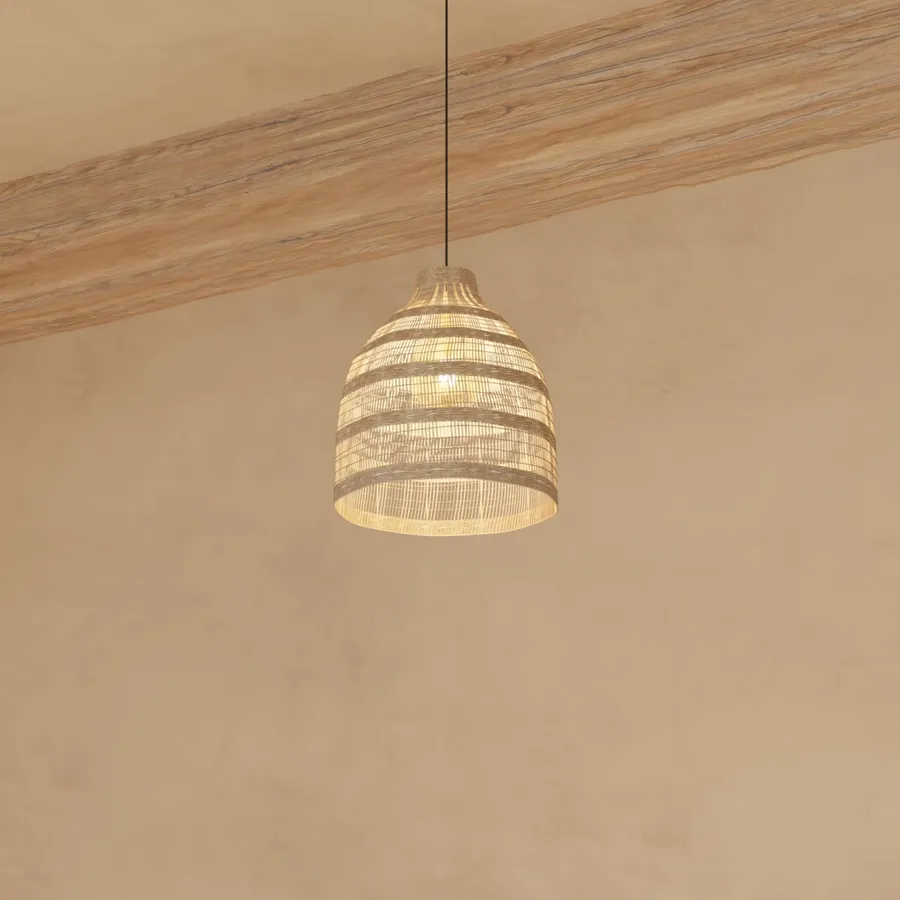 Lampada a sospensione in vimini Ikken - Barcelona Led