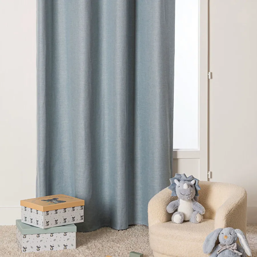 Tenda Oscurante Jacquard Fashion&Joy 245x140 Cm - Caramello Con Occhielli - Tessuto Morbido - 4