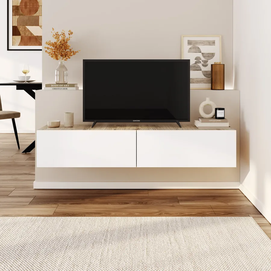 Mobile TV 135 x 31 x 25 cm effetto rovere 03_0007865