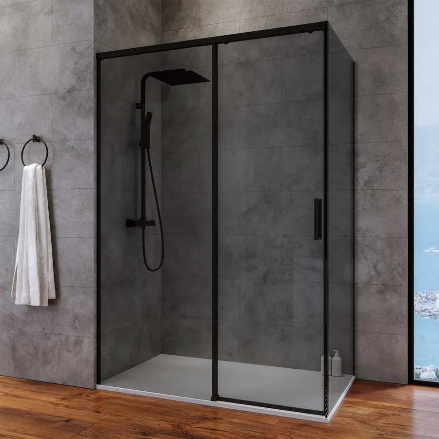 OMNIRES - Supporto doccia, nero opaco 8815ABL