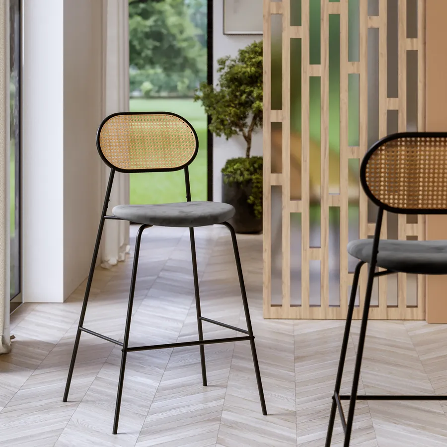 Hillsdale Presque Isle - Sgabello Da Bar Girevole In Legno Grigio Anticato Con Schienale A Doghe