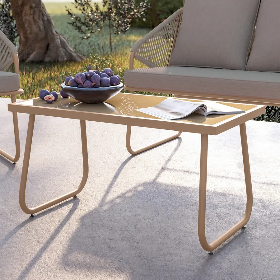 Mobili da giardino 3 pezzi con cuscini Legno massello di acacia | Leroy