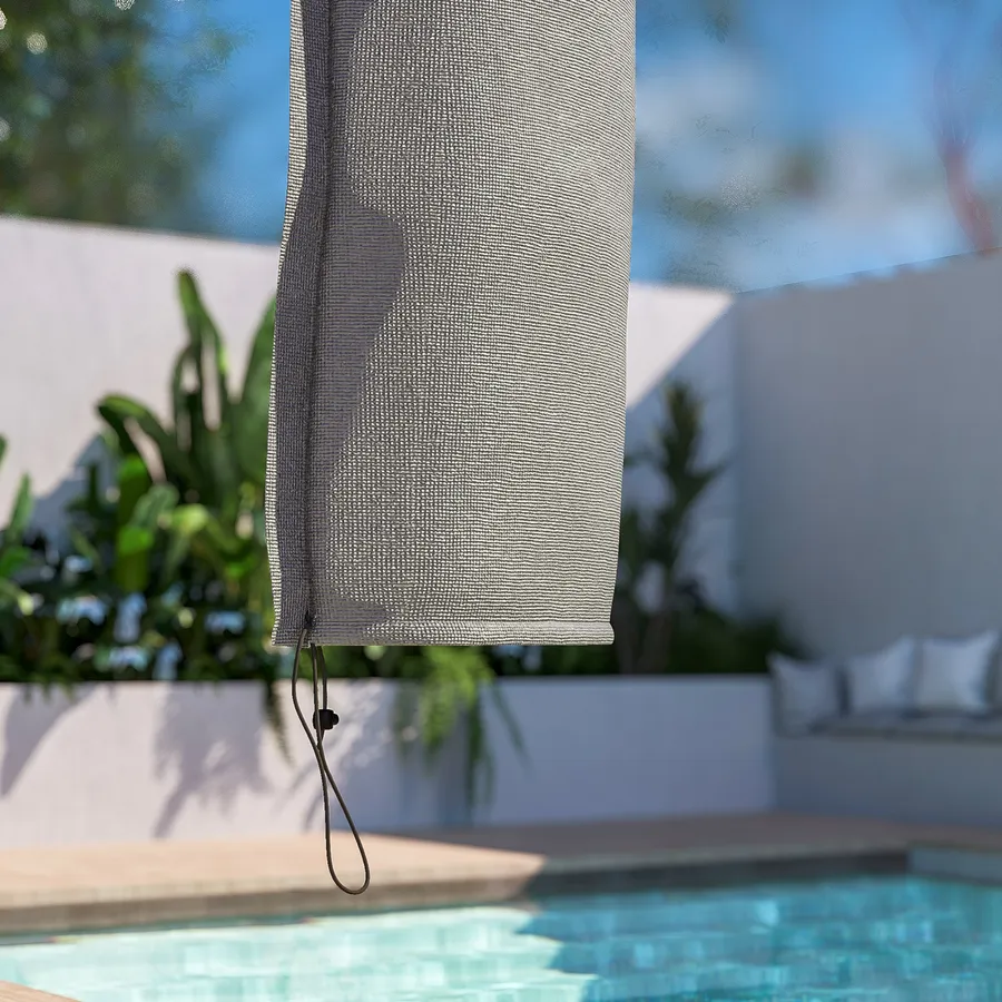 Copertura Impermeabile Per Ombrellone Da Giardino A Sbalzo – Tela Poliestere 420D Con Asta Telescopica, Adatta Per Ombrelloni Da 2.7m A 4m