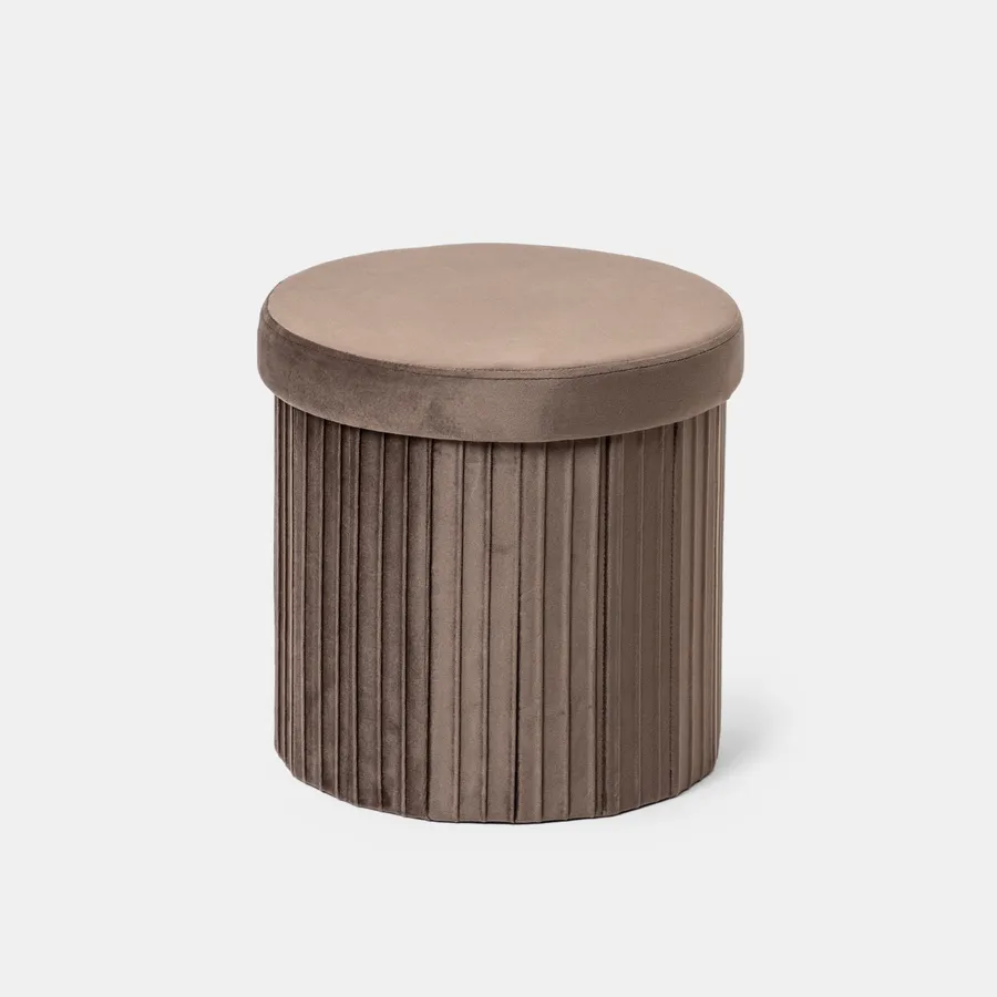 Pouf Contenitore GIANTEX In Velluto Sintetico – Con Schienale, Seduta Imbottita, Portata 150 Kg E Vano 38 L