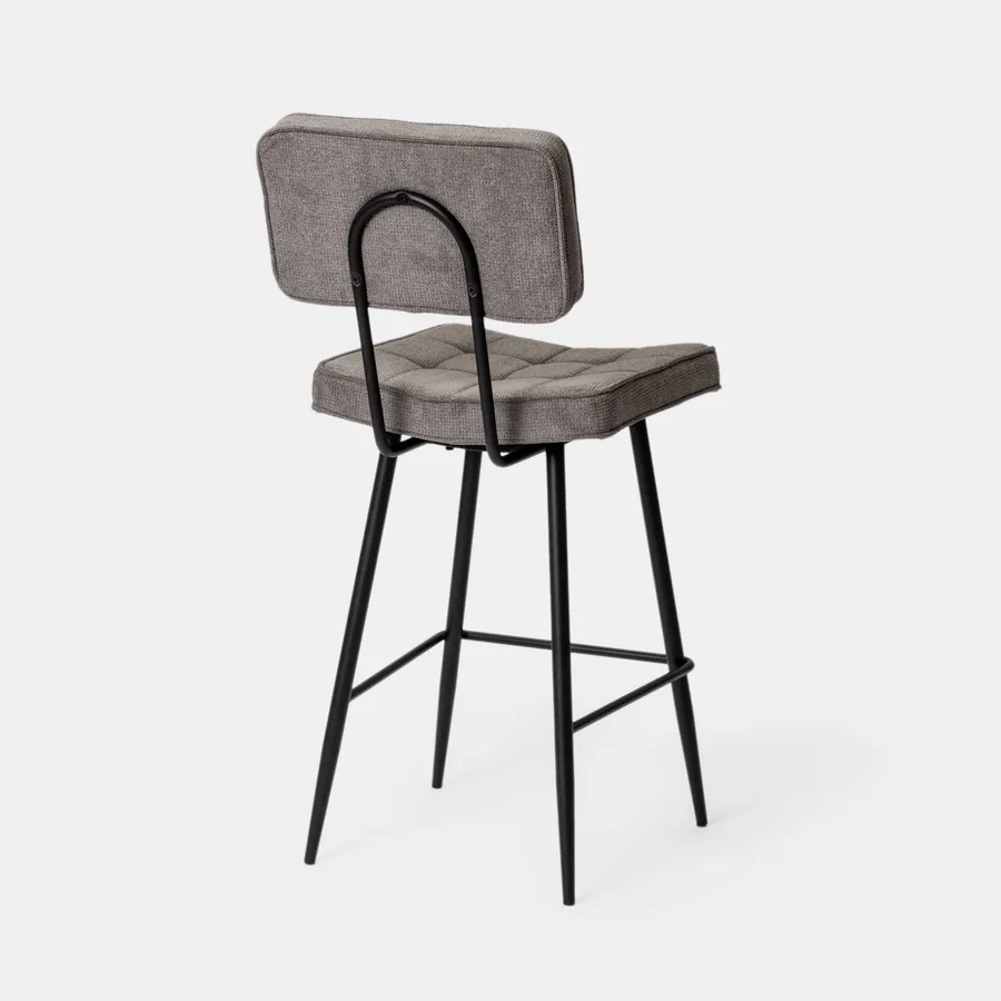 Set 2 Sgabelli Da Bar Jack - Altezza 104 Cm, Ecopelle Bianca/Nera, Gambe Cromo