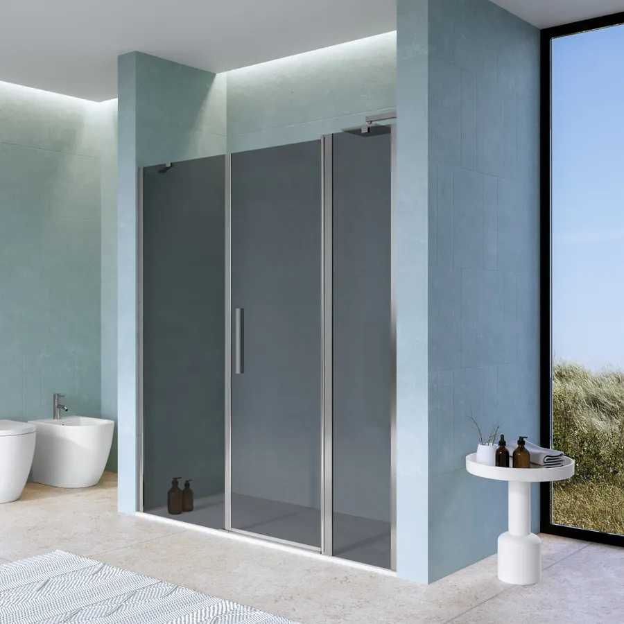 Box Doccia Nicchia 170 Cm 45 Giunto 60 Battente 65 Fisso Con Vetro box-doccia-nicchia-170-cm-45-giunto-60-battente-65-fisso-con-vetro