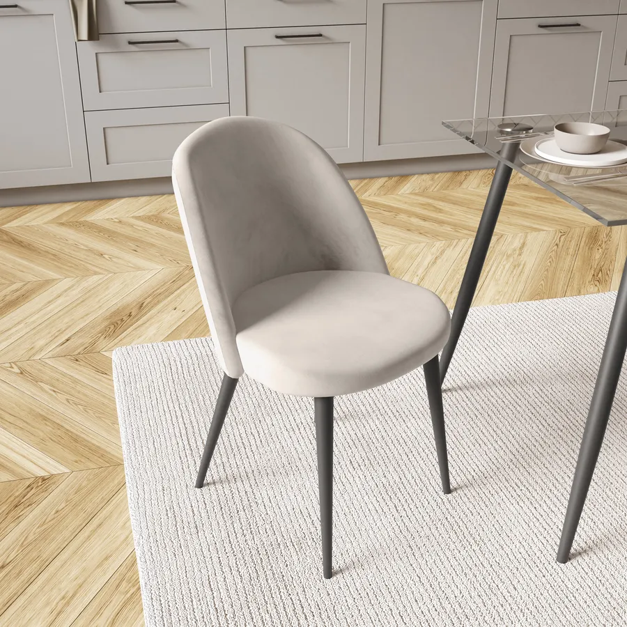 Sedia A Dondolo In Velluto Crema Bianco – Poltrona Relax Con Imbottitura Morbida, Per Soggiorno E Camera