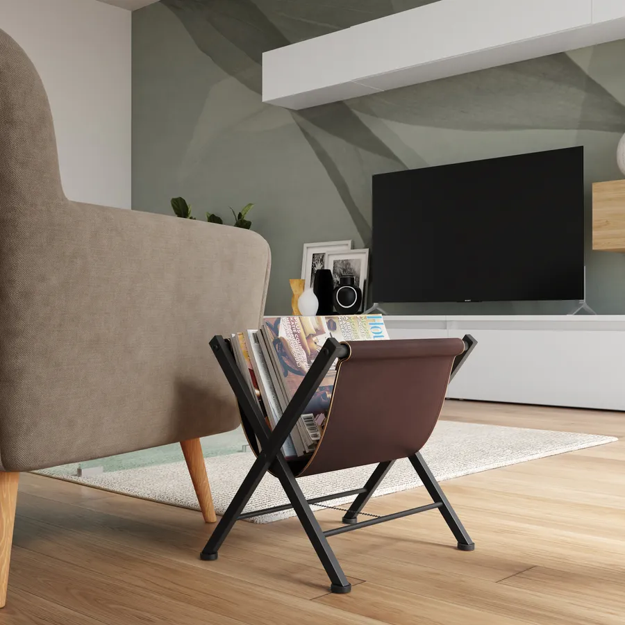 CLP Sedia Da Ufficio Sammy Girevole In Similpelle Nera, Struttura In Legno Curvato, Fino A 120 Kg