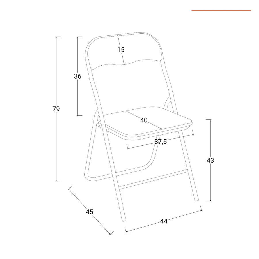 Set di 2 sedie pieghevoli in legno di caucciù imbottite con cuscino - Noce | Leroy Merlin