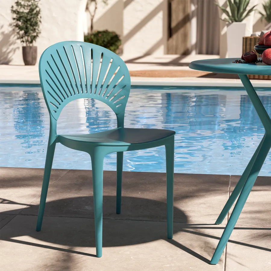 Cuscino Per Sedia Da Giardino Con Schienale Alto | Trapuntato, Impermeabile, 120x50 Cm - 2