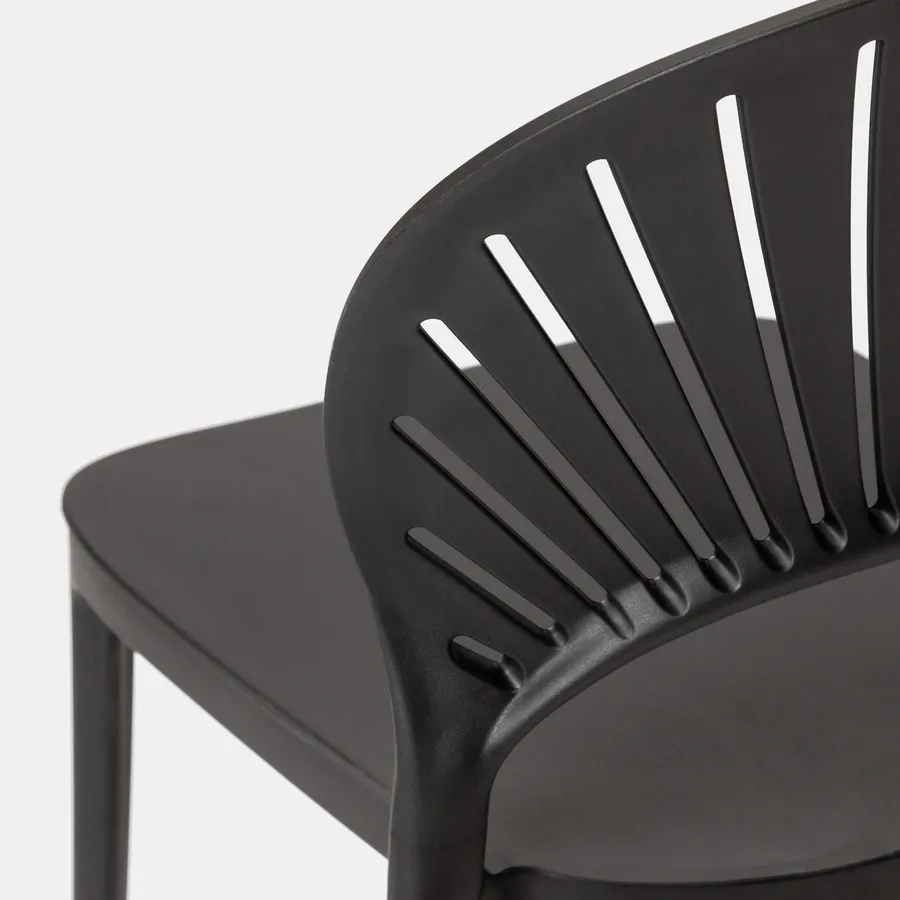 Sedie in poliuretano nero (set di 2) LAURETTE