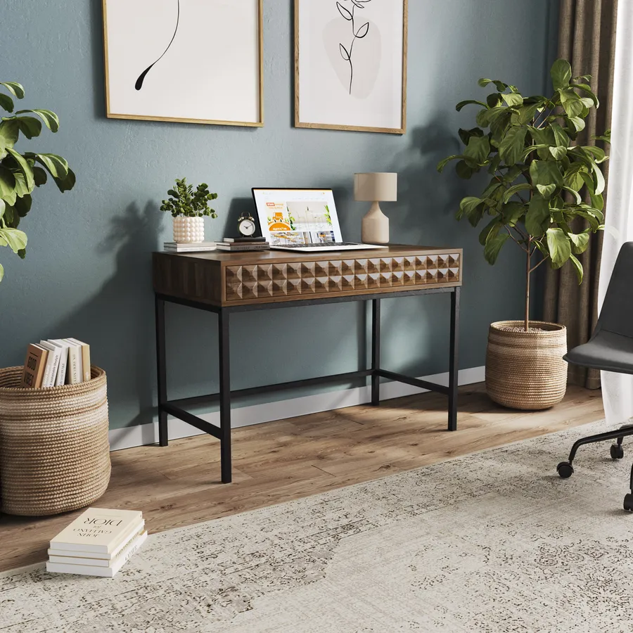 Cassettiera Scrivanis Secret - 98x124x42 Cm, Effetto Rovere Antico, Con Cassetti - Foto 5