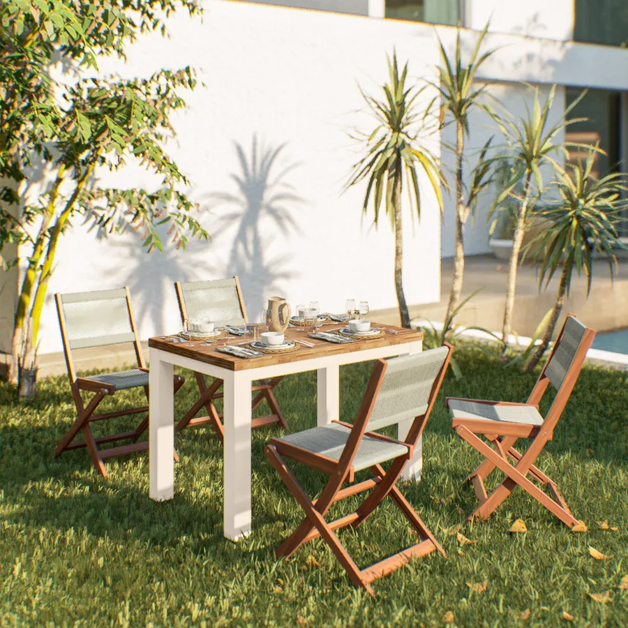 Tavolo da pranzo legno chiaro 180 x 90 cm MOORA