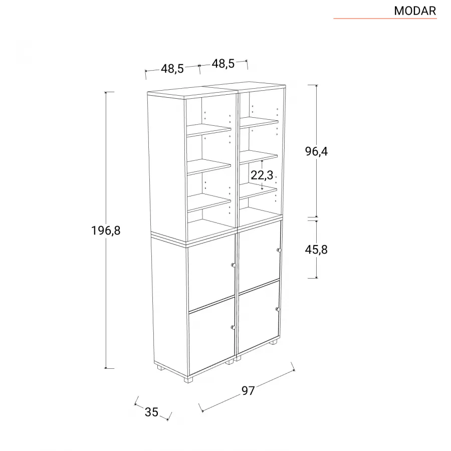 Cassettiera bagno 60x101 h cm con 3 cassetti e ripiano in legno rovere -  Elvira