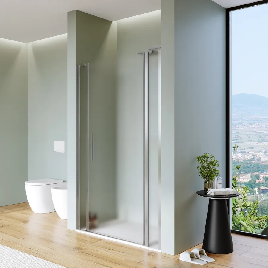 Soffione Doccia Tondo in acciaio inox Diametro 20 cm effetto pioggia