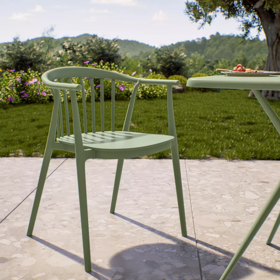OVIALA - Sedia Da Giardino In Metallo Nero - Palavas - ePRICE