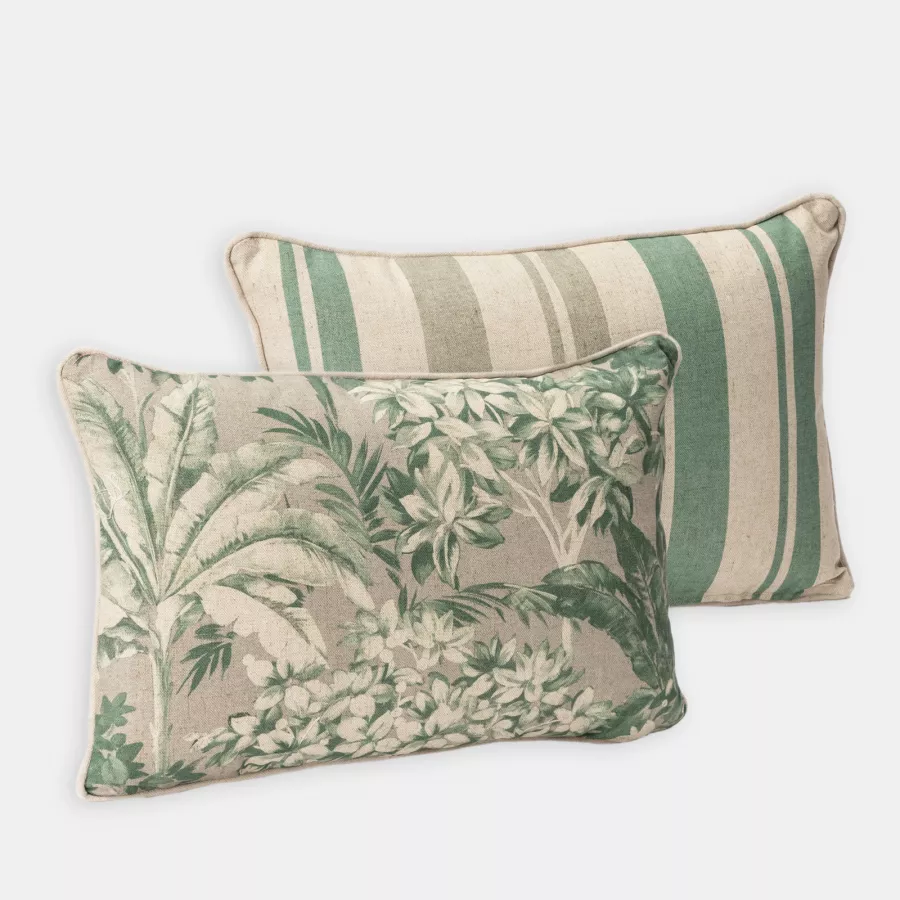 Set di 2 cuscini in cotone ricamati con motivo orientale beige 45 x 45