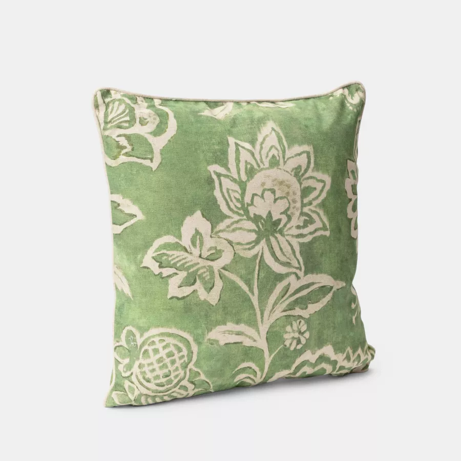 HOMESCAPES Copricuscino 60x60 cm in 100% Cotone – Fodera Decorativa con Cerniera Invisibile – Verde Oliva – Lavabile in Lavatrice