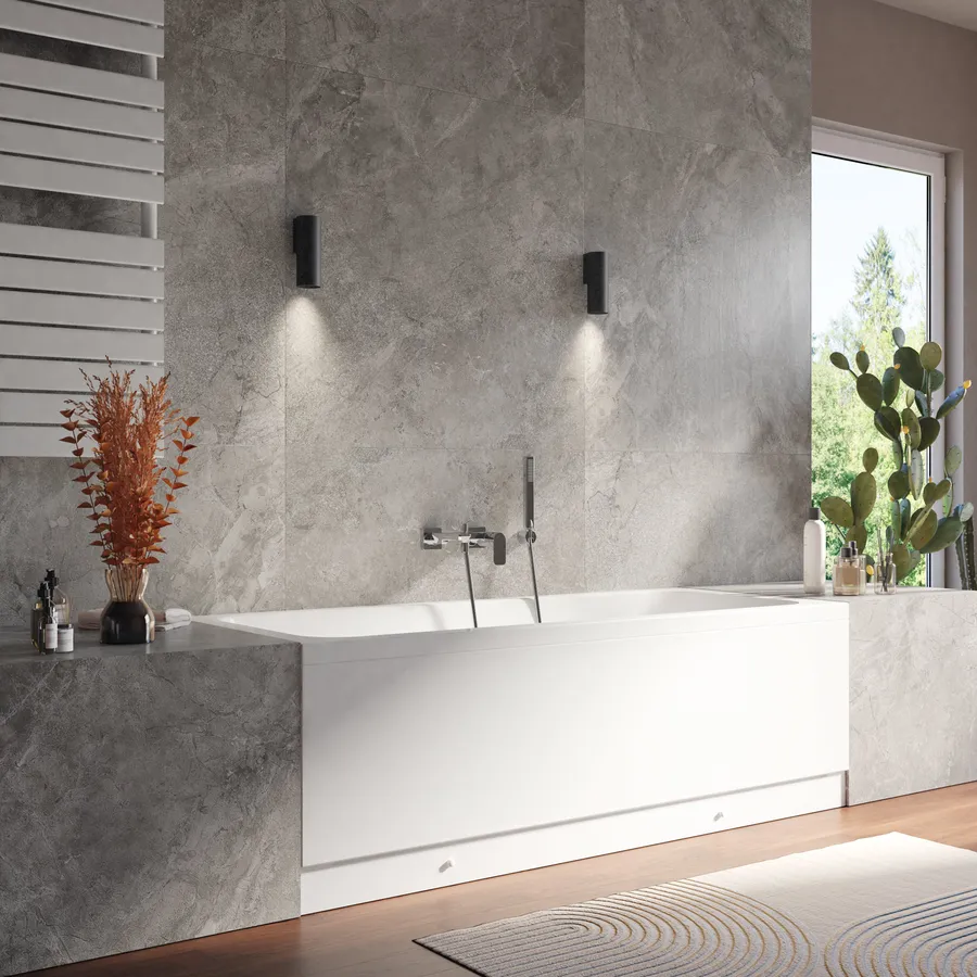 Vasca da bagno da incasso 160 x 70 cm in acrilico Hirst