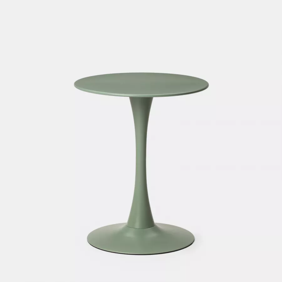 Set bistrot con tavolo rotondo 60 cm e sedie impilabili in