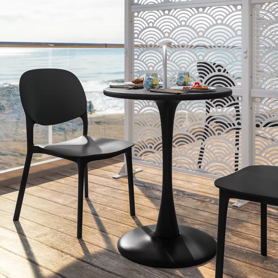 Set Giardino 3 Pezzi Outsunny - Tavolo Rotondo E 2 Sedie In Acciaio Con Rete Traspirante, Colore Verde, Piedini Regolabili, Per Terrazza E Balcone
