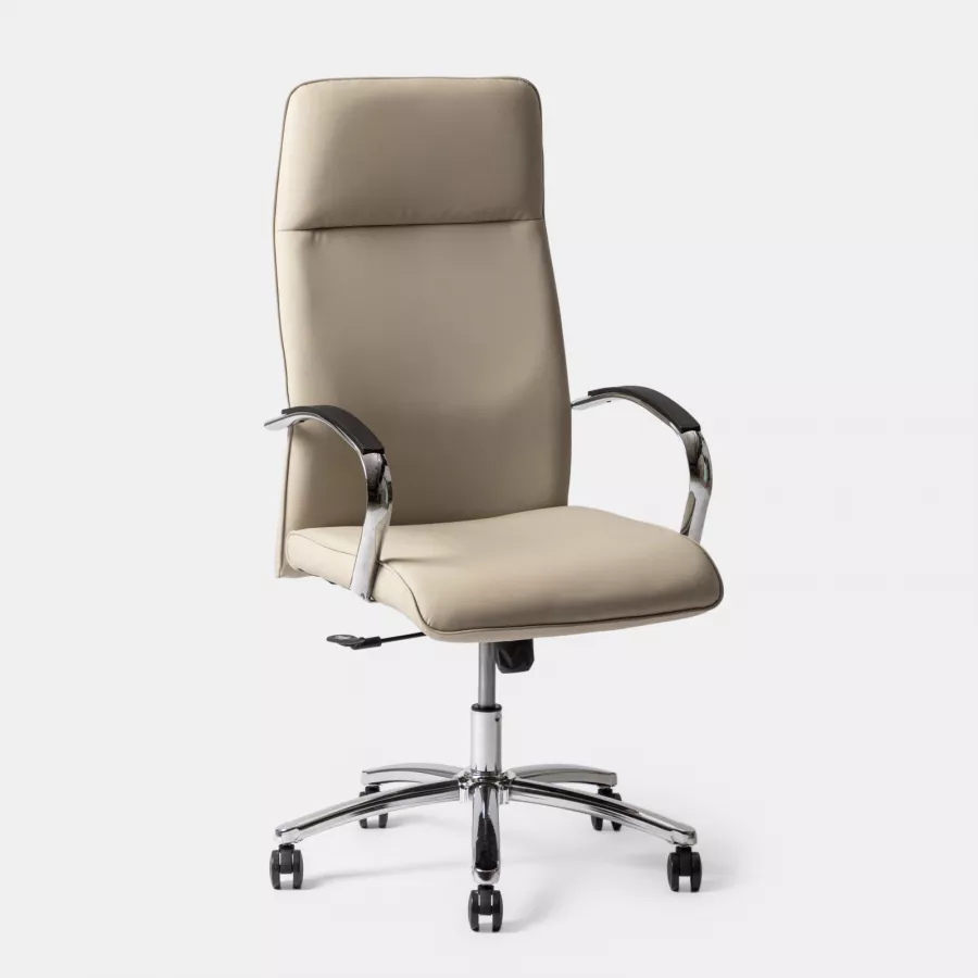 Poltrona Lounge Duhome In Ciniglia Beige - Girevole 360° Con Braccioli - Foto 10