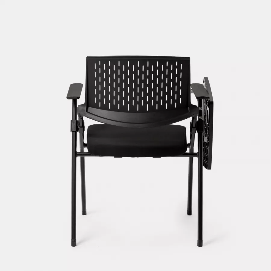 Sedia Per Conferenza Con Scrivanietta - Telaio Acciaio Nero, Sedile Plastica Colorata - Foto 6