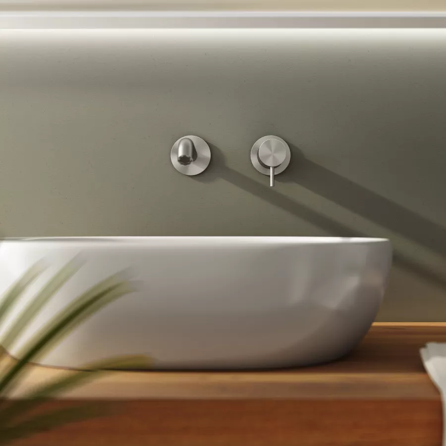 Rubinetto Lavabo Bagno A Leva Singola - In Ottone Cromato, G 3/8 - Foto 3