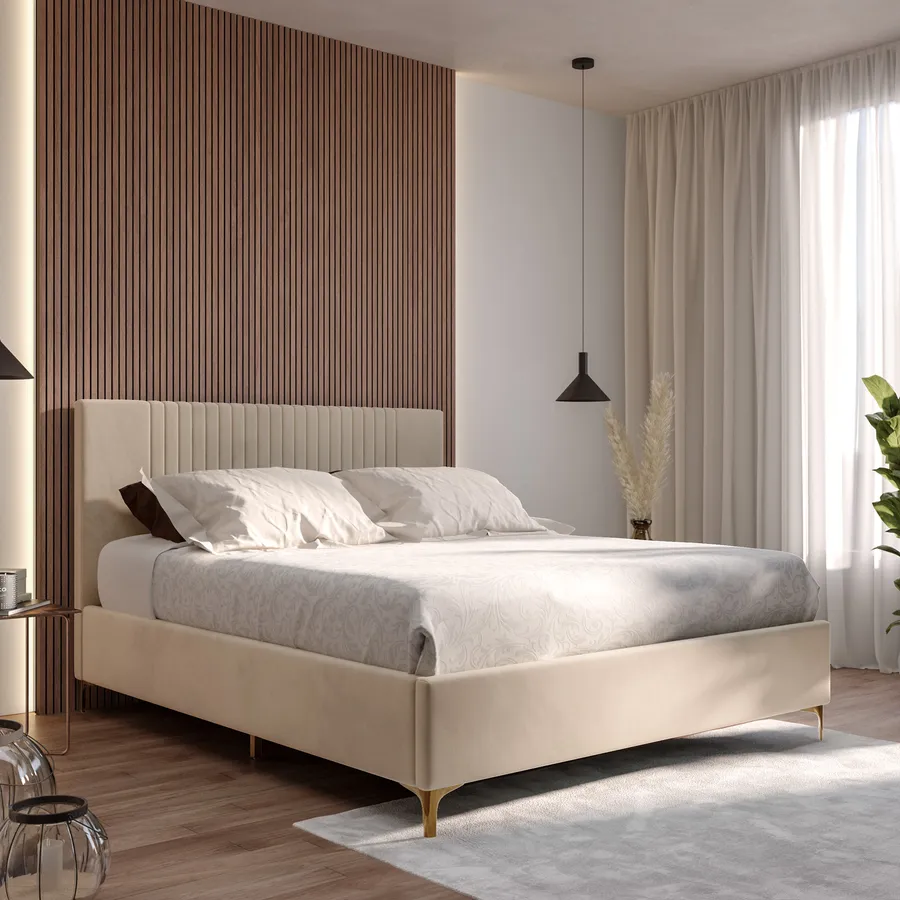 Letto Matrimoniale Imbottito 180x200 Cm Con Contenitore - Velluto Grigio Scuro, Testiera Morbida - Foto 10