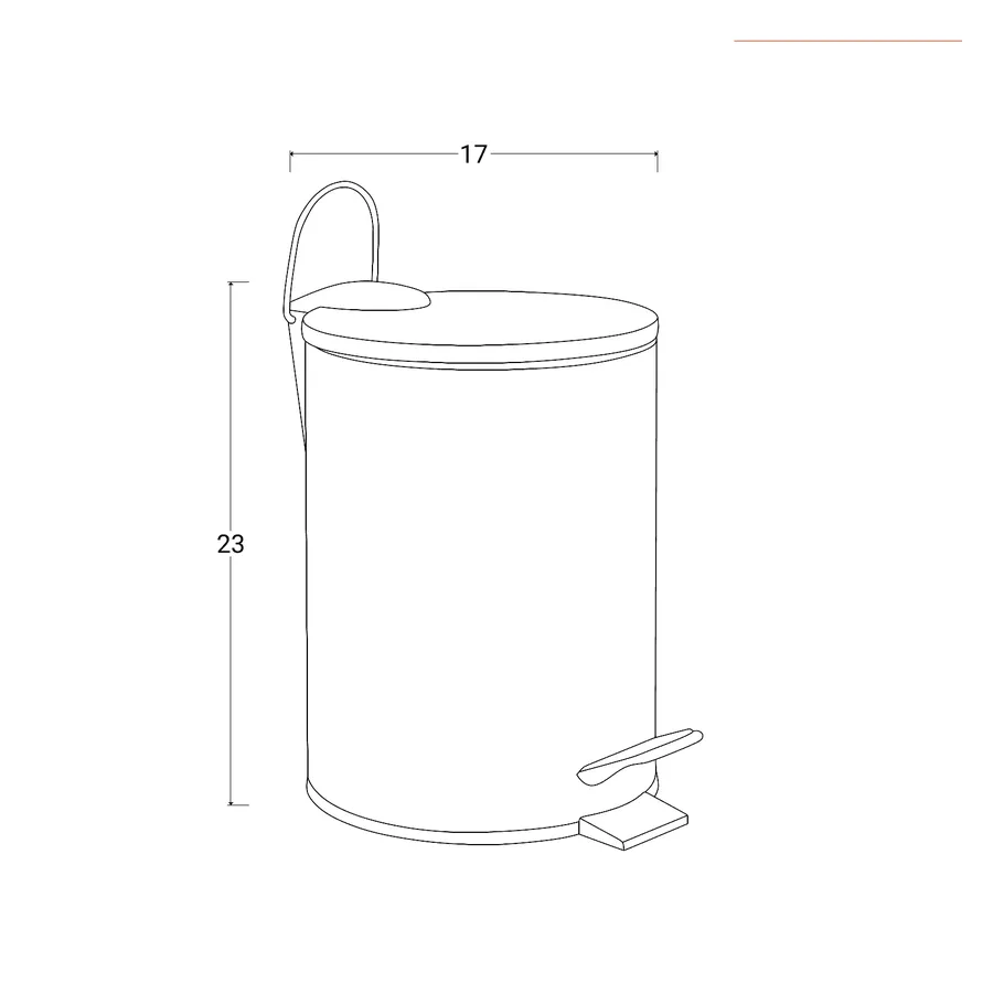 Sunicon Cestino Per Bagno Con Spazzola E Supporto, 1,3 Galloni, Sottile, Con Secchio Interno Rimovibile E Coperchio Pop-up, Bianco