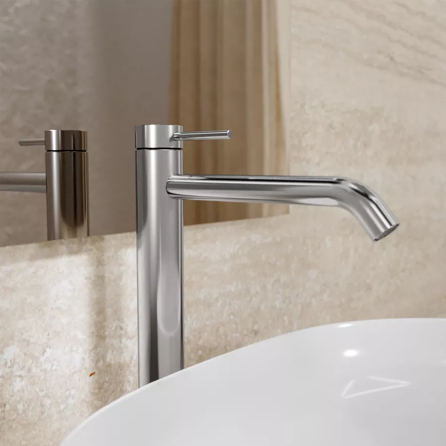 Set lavabo alto e bidet con incasso doccia con deviatore cromo – Acq+1