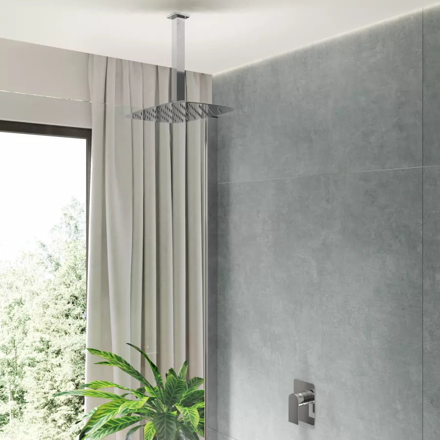 Rivoluziona il tuo ambiente doccia con il soffione doccia tondo in acciaio  inox 20cm nero opaco!