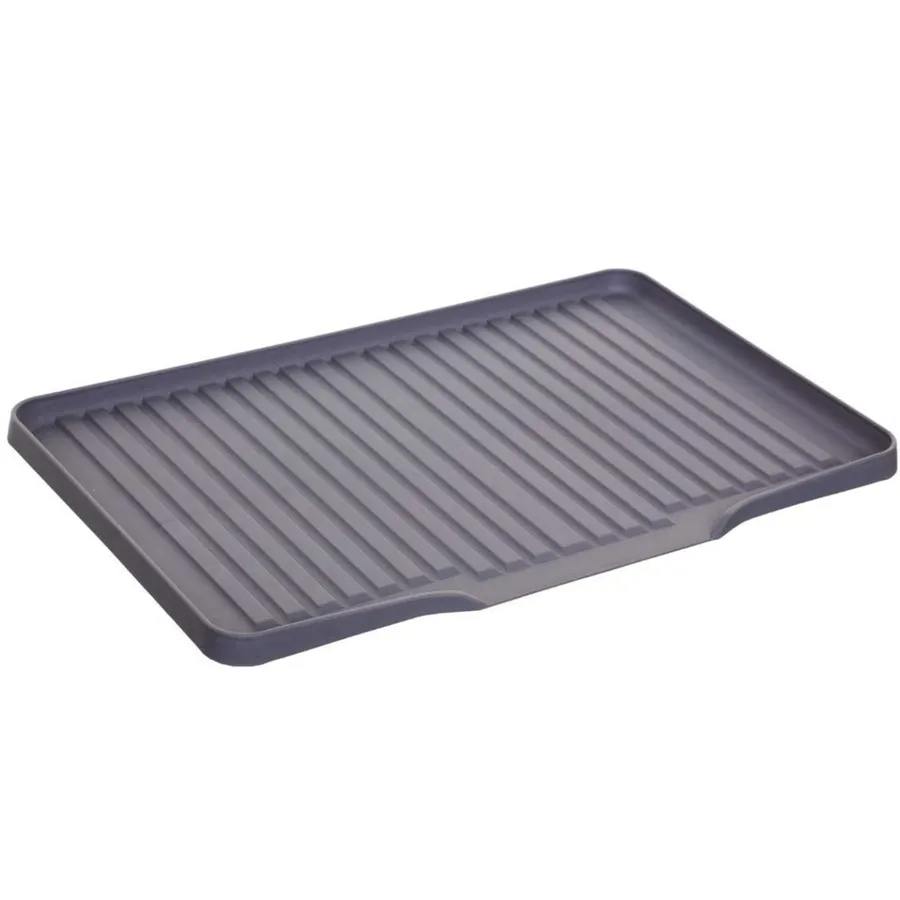 Curver Scolapiatti Con Vassoio - Capacità 24 Piatti, 48x10.5x38 Cm, Colore Grigio
