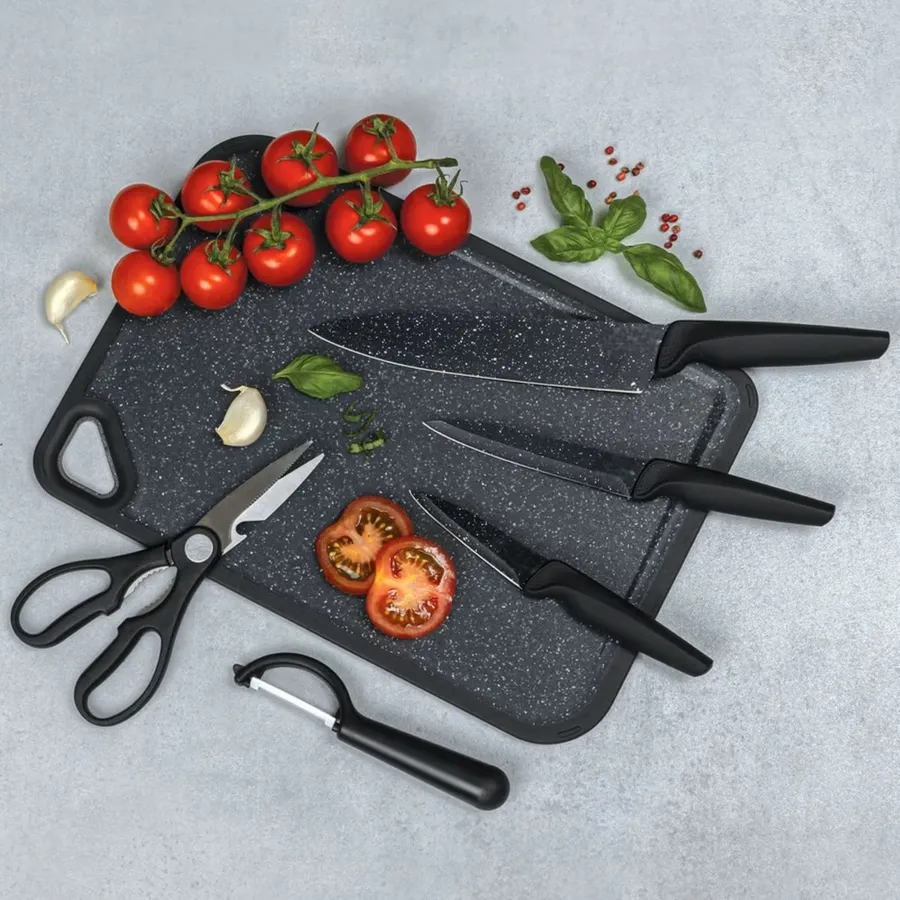 TEAMFAR Set di 3 ciotole in acciaio inox con coperchio ermetico, colore nero, perfette per cuocere, preparare, servire, 4,5 l, 2,5 l, lavabili in lavastoviglie