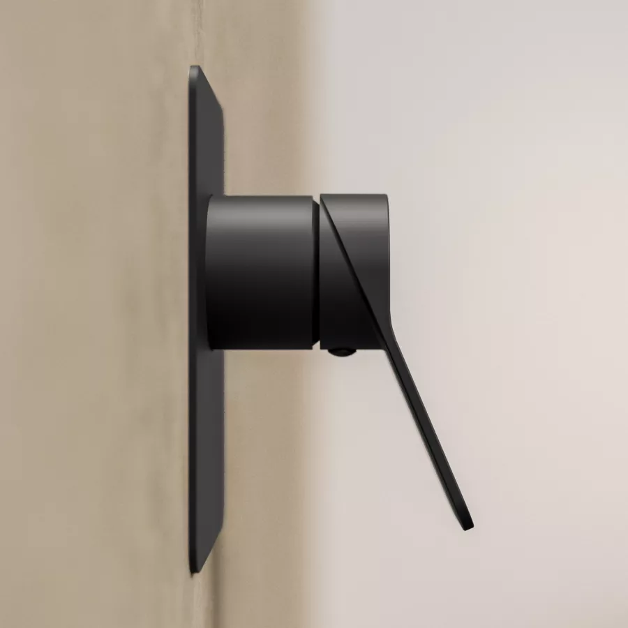 Kit Doccia Nero Opaco Con Braccio 40 Cm E Soffione Quadrato 40x40 Cm, In Acciaio Inox Con Snodo Orientabile E Ugelli Anticalcare