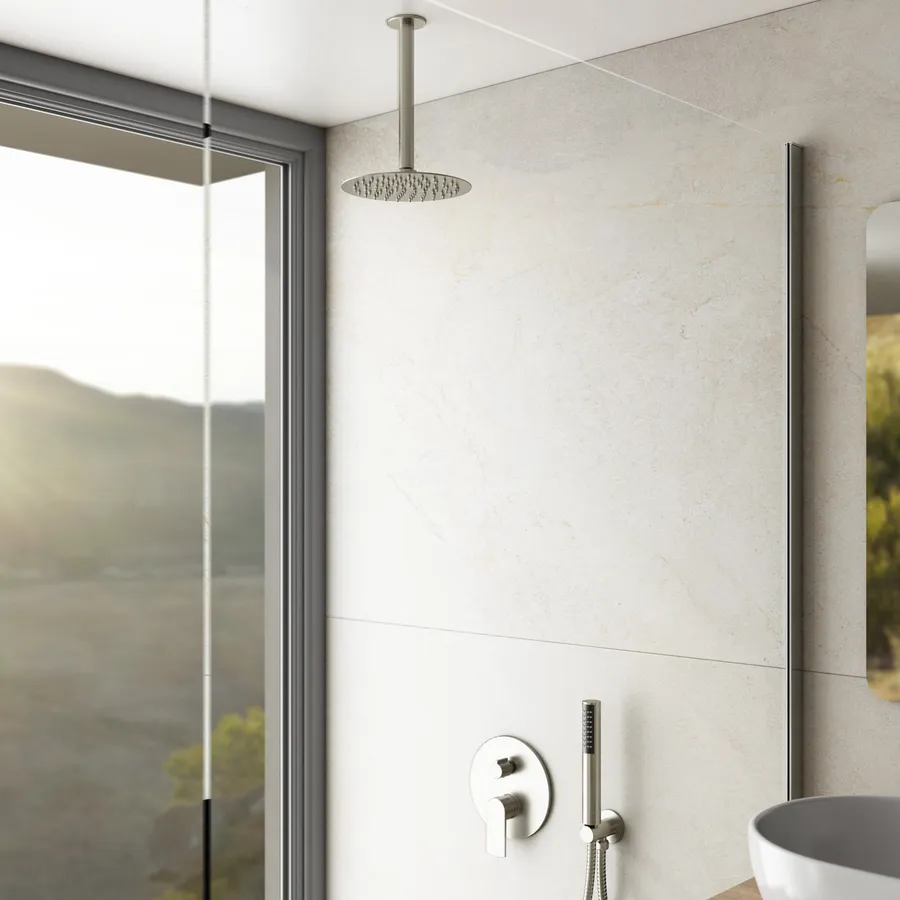 Hudson Reed Trenton Soffione Doccia Fisso - Design Quadrato Ad Incasso - 5