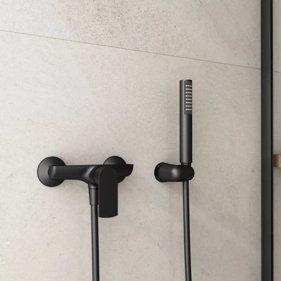 Set esterno doccia e doccino nero – Fluid