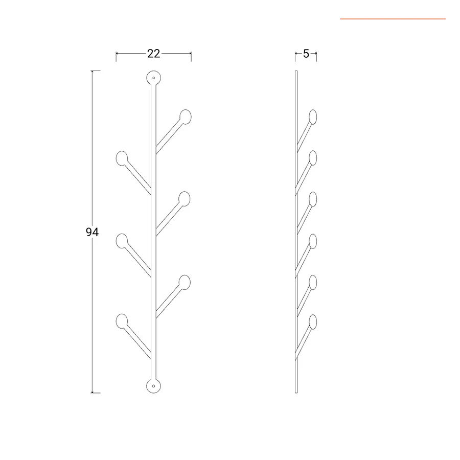SUPPORTI PIATTINA 11-15 cm COLOR AVORIO / ORO 2 PEZZI PER BASTONE 20 mm
