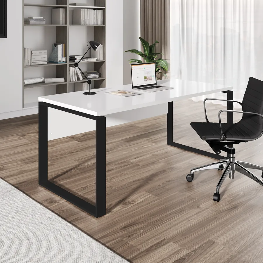 HOMIDEA TODY Scrivania per Computer - Tavolo da Lavoro con ripiani e