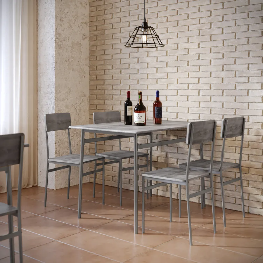 PEZZI DI ALTA QUALITÀ Set di Tovagliette 4er in rovere grigio effetto legno tovaglietta, Nussbaum-Braun, Set da 4