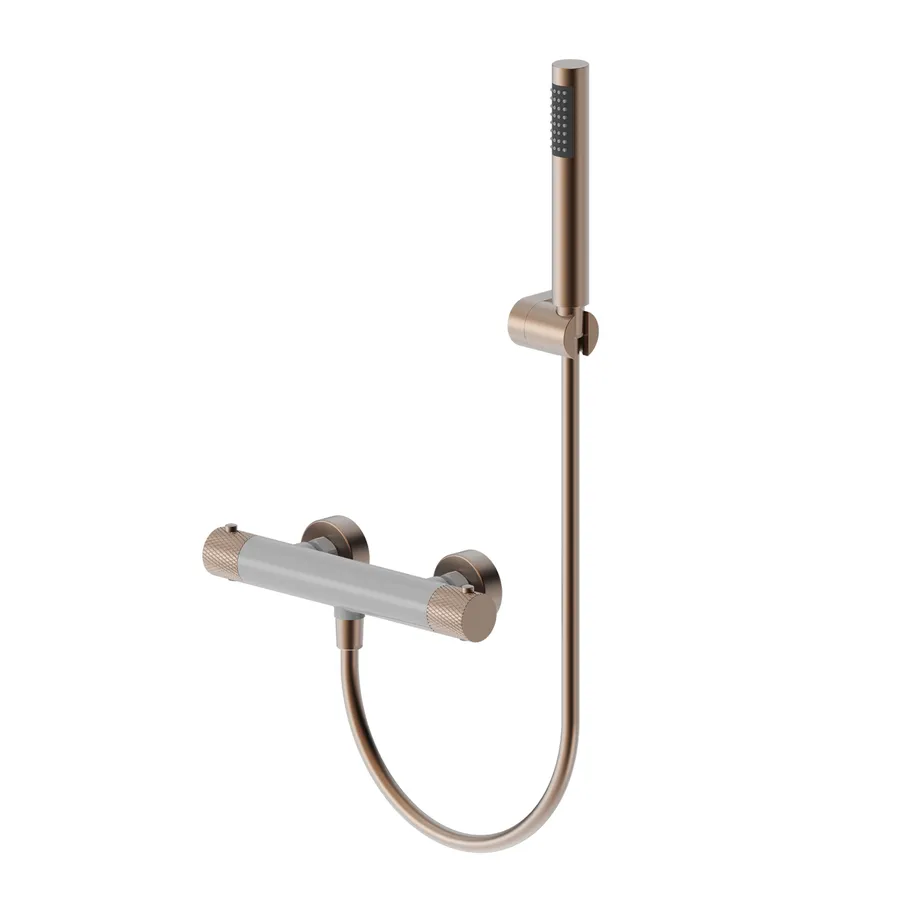 Miscelatore Esterno Doccia Termostatico Nero Opaco – Fusion - Foto 9