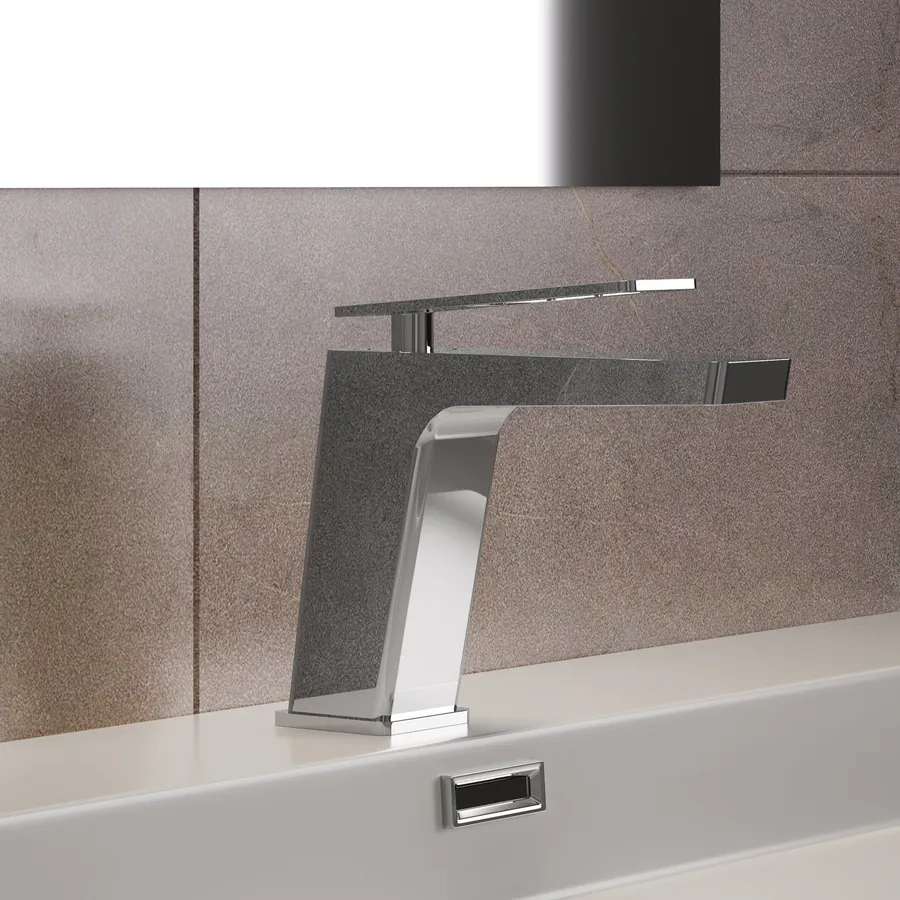 Miscelatore Lavabo In Ottone Cromo - Thano - Foto 2