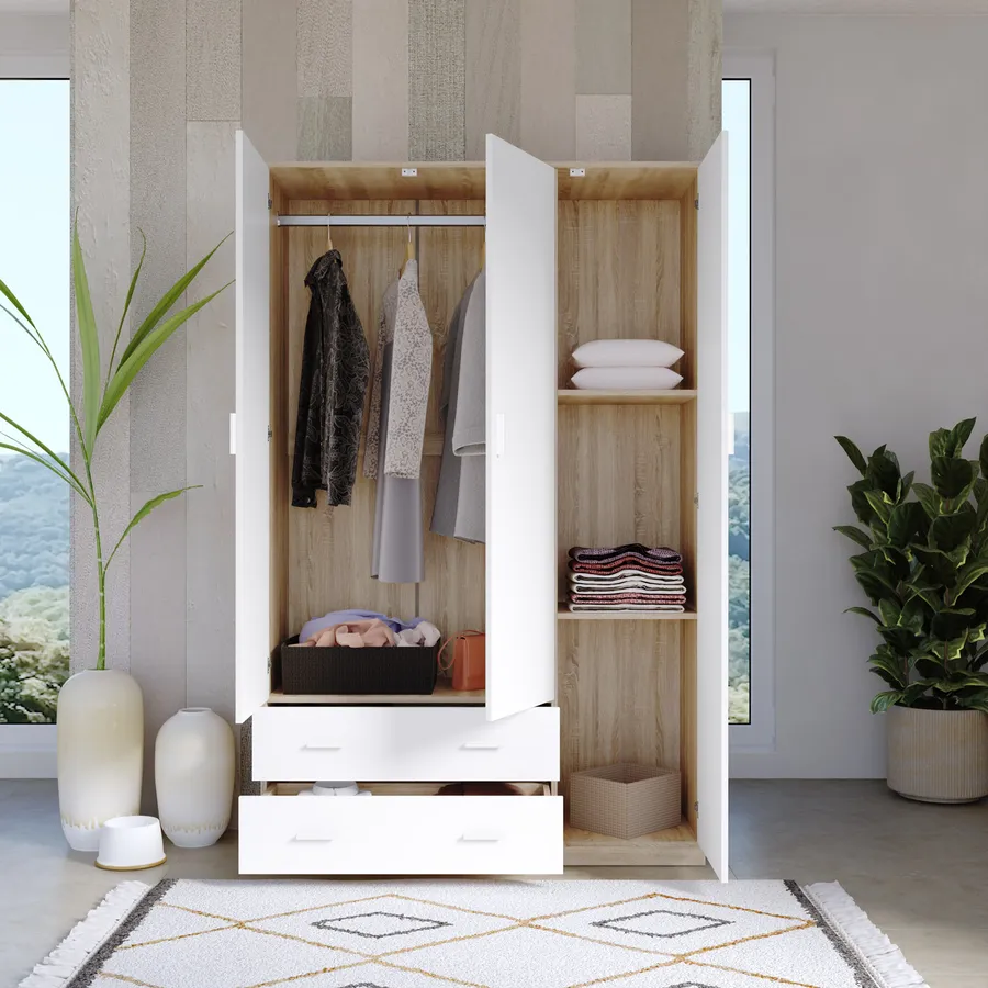 Guida Per Tende Gardinia GE2 A 3 Rotaie, Bianco, 120 Cm - Montaggio A Parete O Soffitto - Foto 2