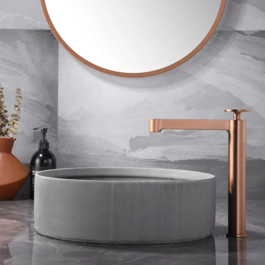 Essebagno 9028370 Miscelatore Lavabo Basso Art Deco - Oro Spazzolato - Con Scarico Pop-up E Sistema Anticalcare - 2